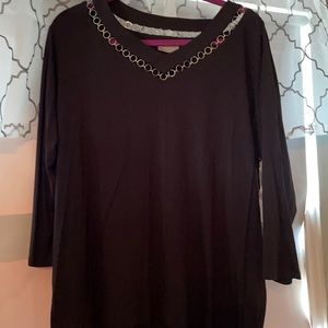 Evolution black 3/4 sleeve shirt